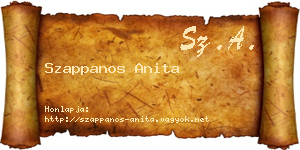 Szappanos Anita névjegykártya