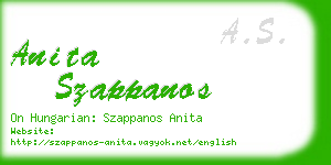 anita szappanos business card